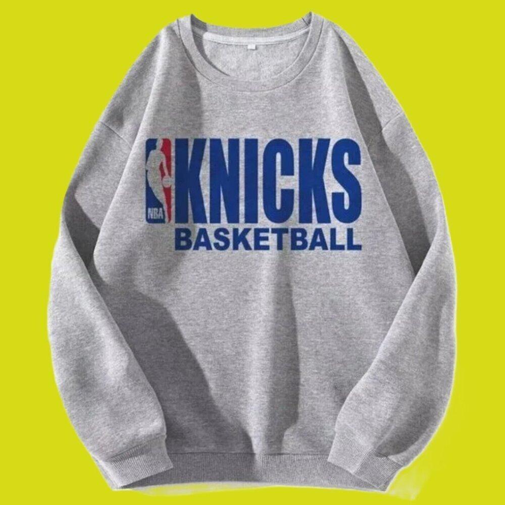New York Knicks Y2K Retro Nba Basketball Graphic Crewneck Sweatshirt